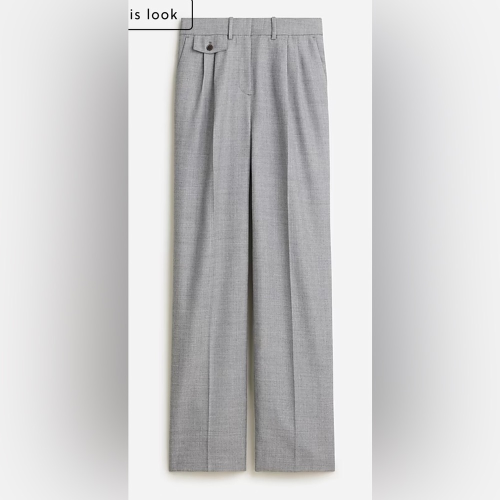 NEW J Crew Collection pleated wide-leg pant in wool blend!!!